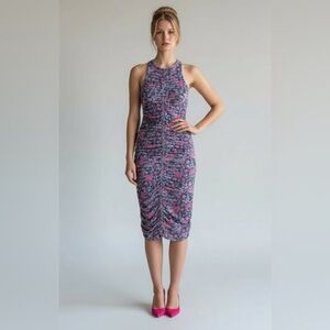 House of Harlow 1960 - Floral Pink and Blue Midi Tank Dress